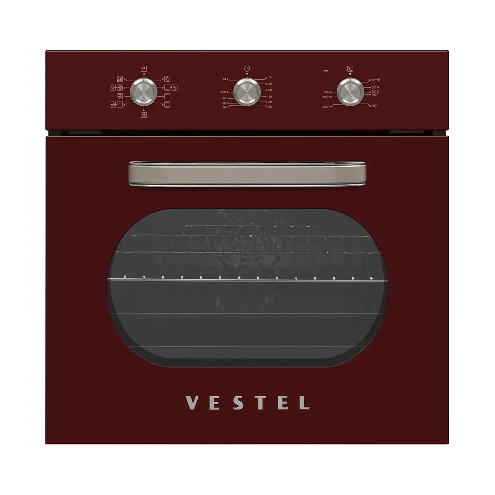 Vestel AF-6682 Retro Bordo 70 Lt A Enerji Sınıfı Ankastre Fırın