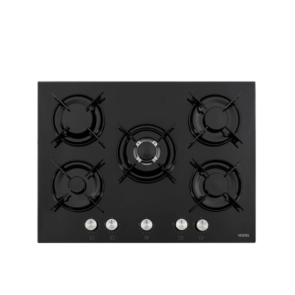 Vestel AO-71159 S DG-W 70 cm 5 Gözü Gazlı (1 Gözü Wok'lu) Ankastre Ocak