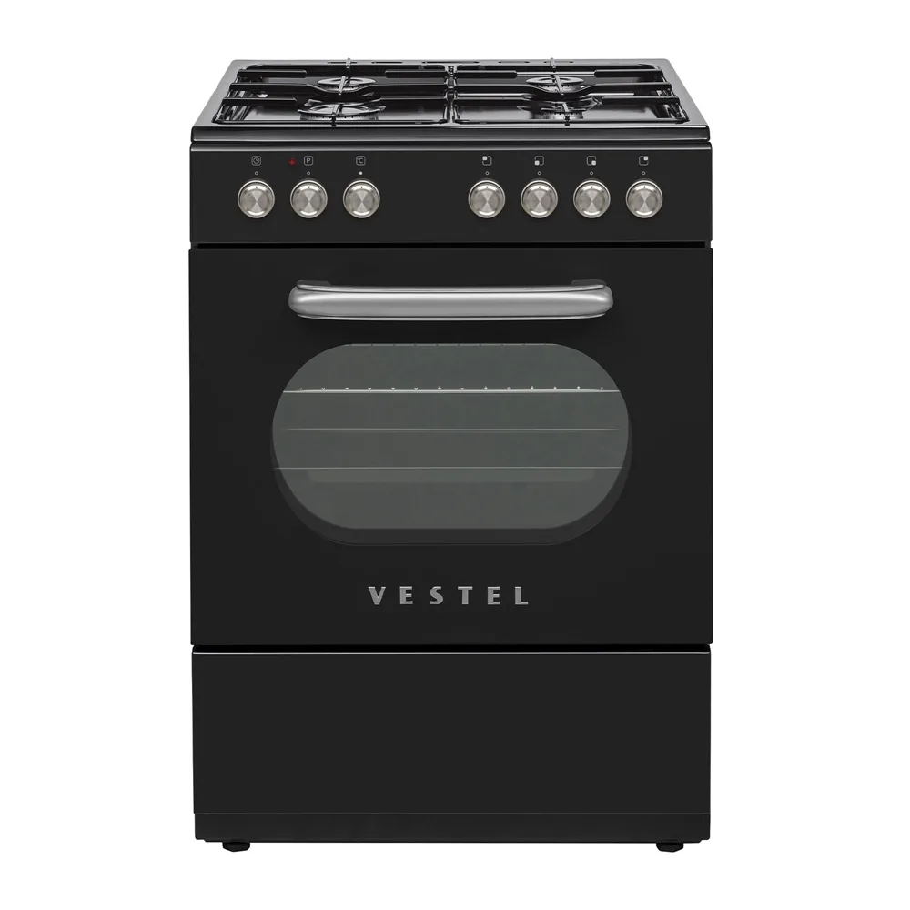 Vestel Retro SF 84011 DG Siyah 4 Gözü Gazlı A Enerji Sınıfı Solo Fırın