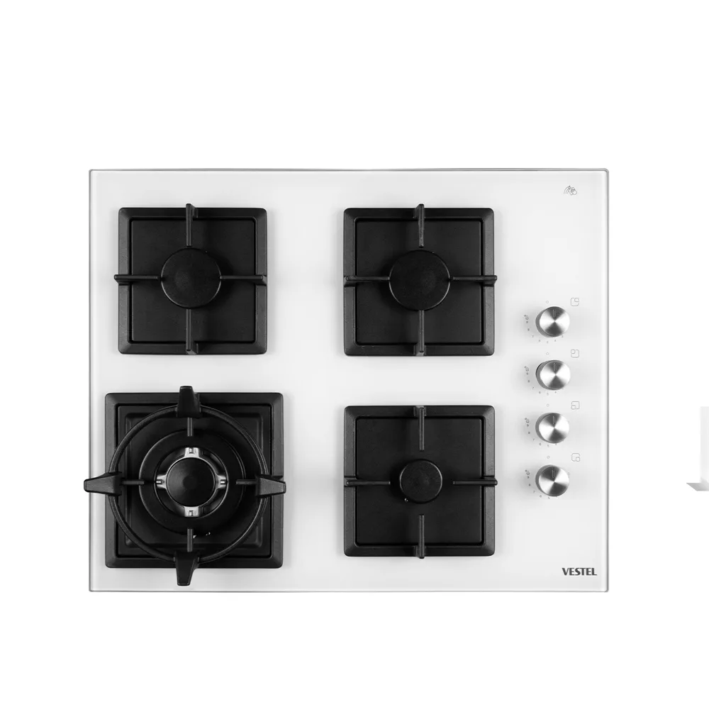 Vestel AO-6510419 B DG DWK 65 cm 4 Gözü Gazlı (1 Gözü Wok'lu) Ankastre Ocak